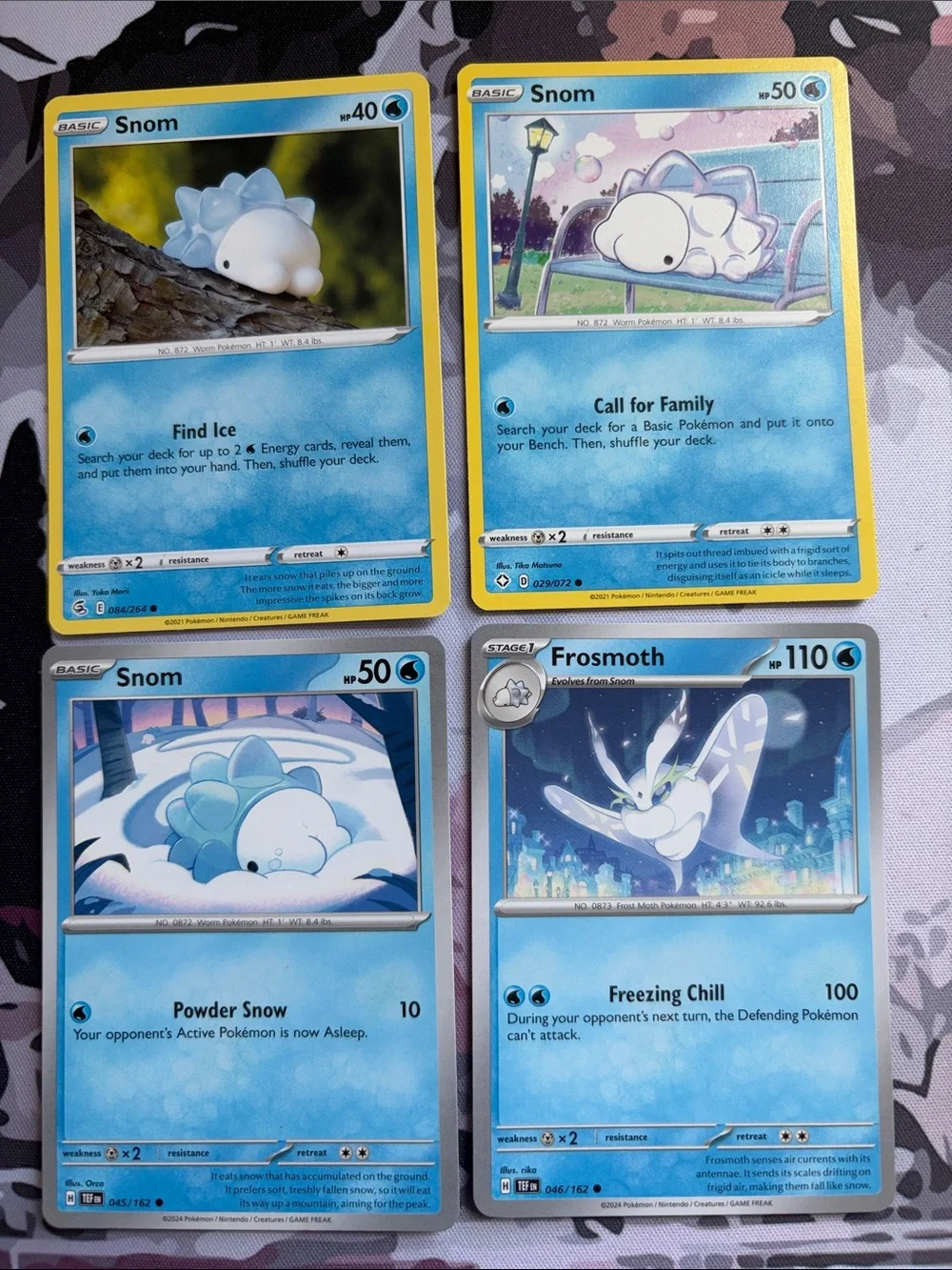 Snom & Frosmoth Evolution Collection Lot | 4 Pokémon Cards | ✨5/$25✨